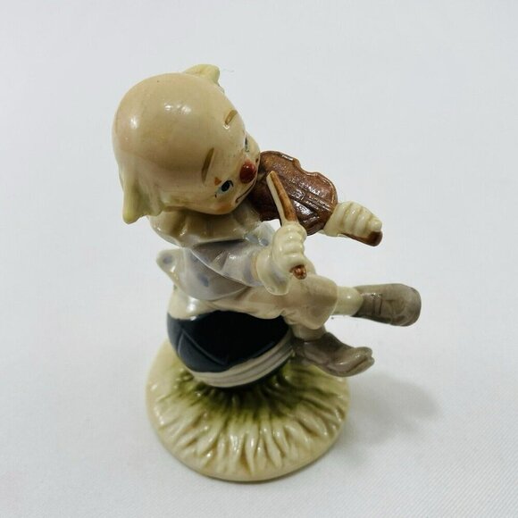 Vintage Lefton Clown Bozo Figurine Violin Musician Music Halloween Circus 05517 - Picture 5 of 12